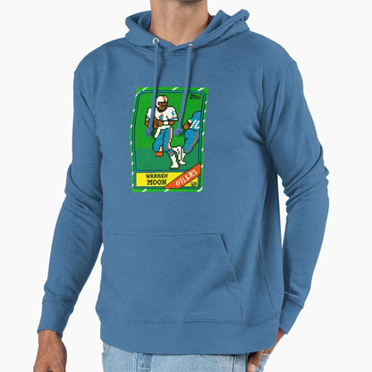 Warren Moon 8 Bit Football Rookie Card Hoodie - Graphic Print for Adults