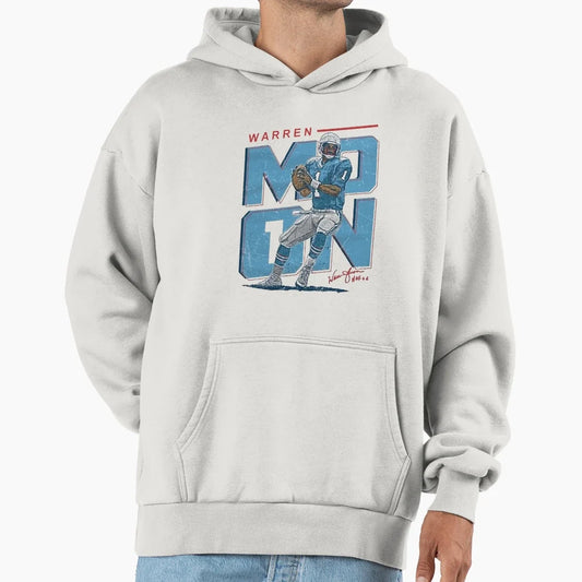 Warren Moon Houston Throwbacks S Hoodie - Minimalist Print for Adults