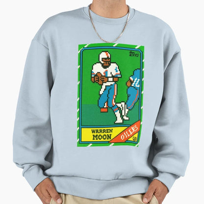 Warren Moon 8 Bit Football Rookie Sweatshirt - Aesthetic Graphic Men Women