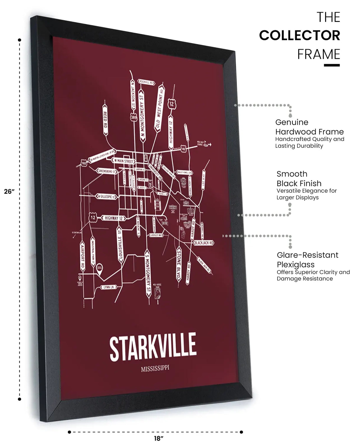 Starkville, Mississippi street map