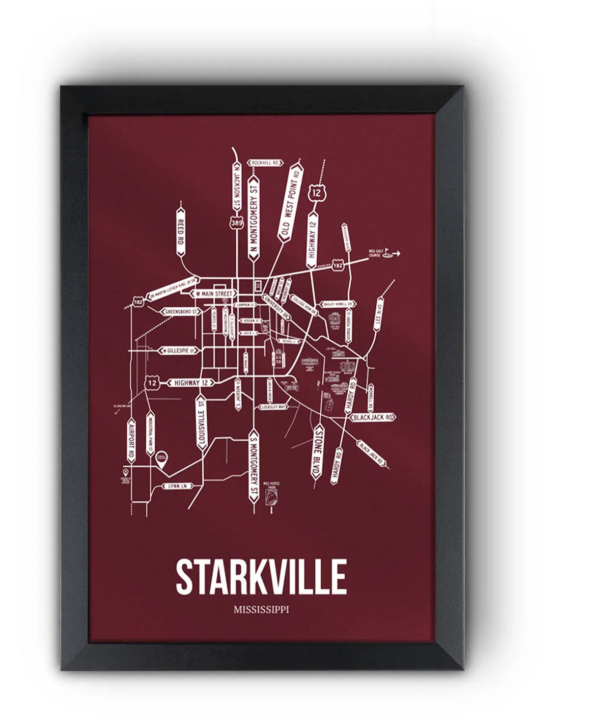 Starkville, Mississippi street map