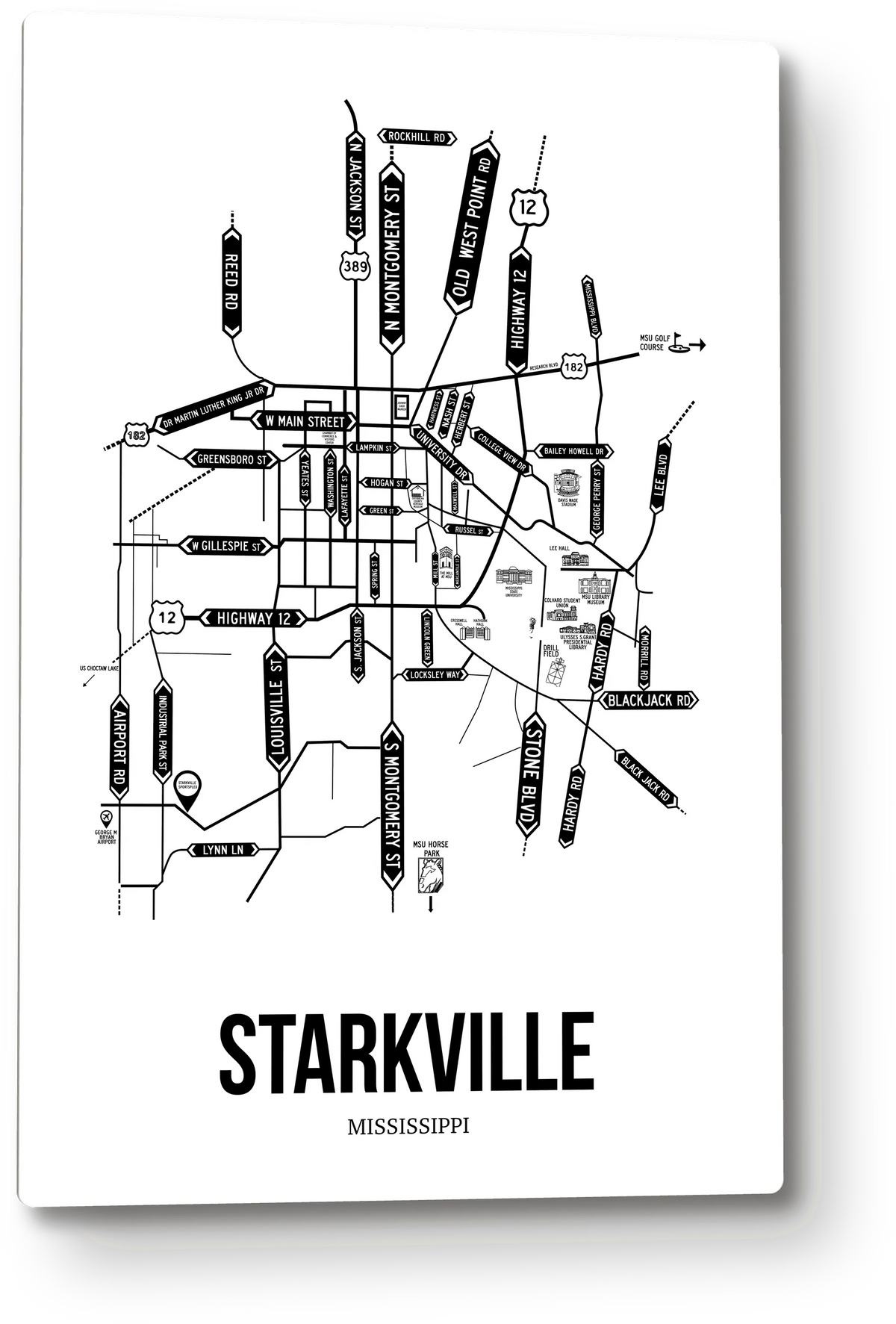 Starkville, Mississippi street map