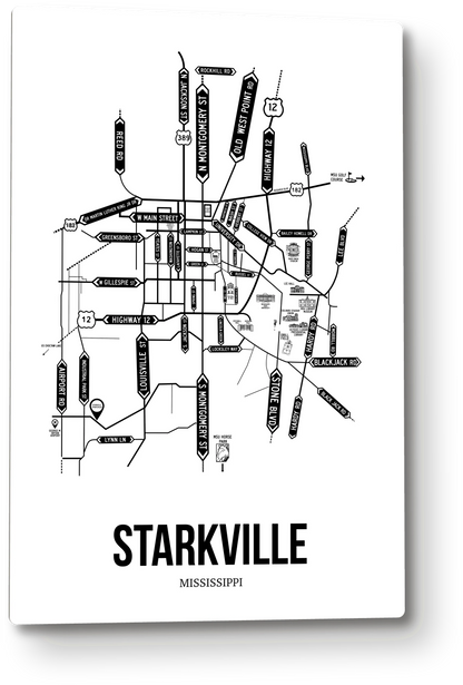 Starkville, Mississippi street map