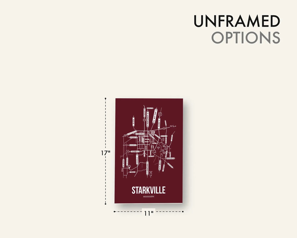 Starkville, Mississippi street map