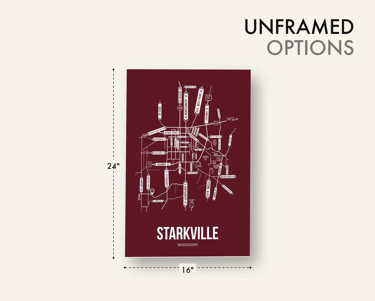 Starkville, Mississippi street map
