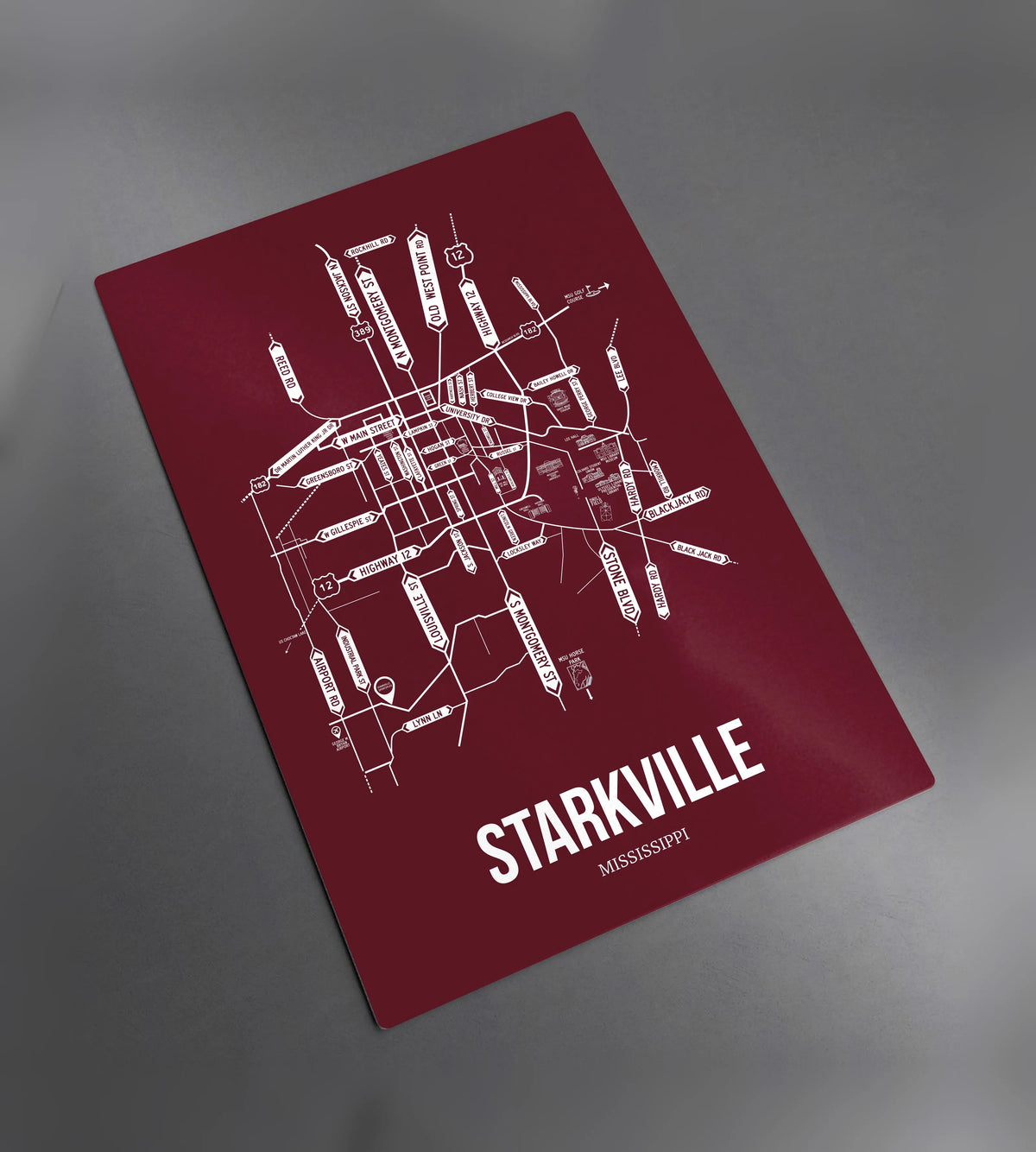 Starkville, Mississippi street map