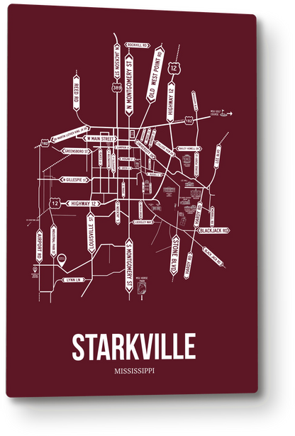 Starkville, Mississippi street map