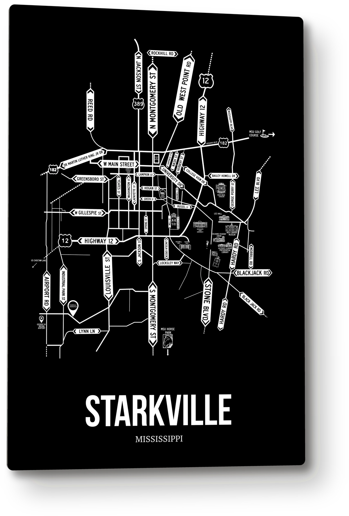 Starkville, Mississippi street map