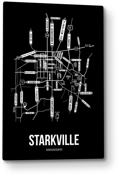Starkville, Mississippi street map