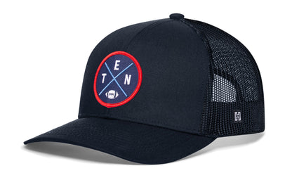 Tennessee Football Trucker Hat  |  Navy Blue TEN X Snapback