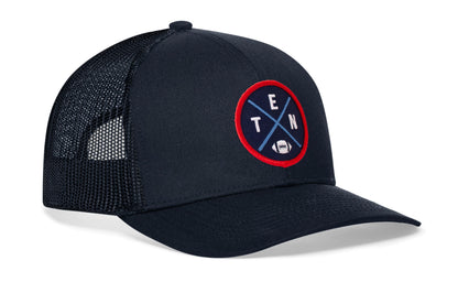 Tennessee Football Trucker Hat  |  Navy Blue TEN X Snapback