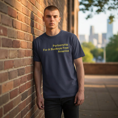 Mens T-Shirt Partnership For A Buckeye Free America (Navy)