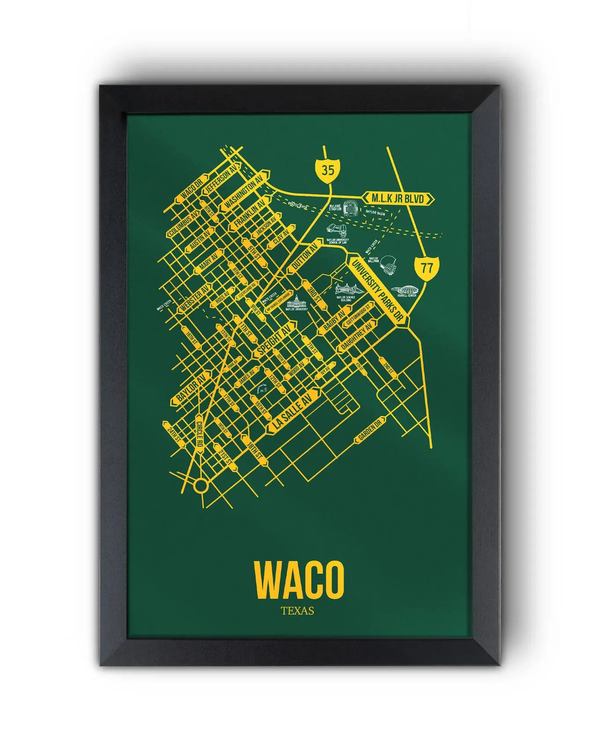 Waco, Texas street map