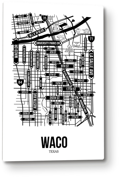 Waco, Texas street map