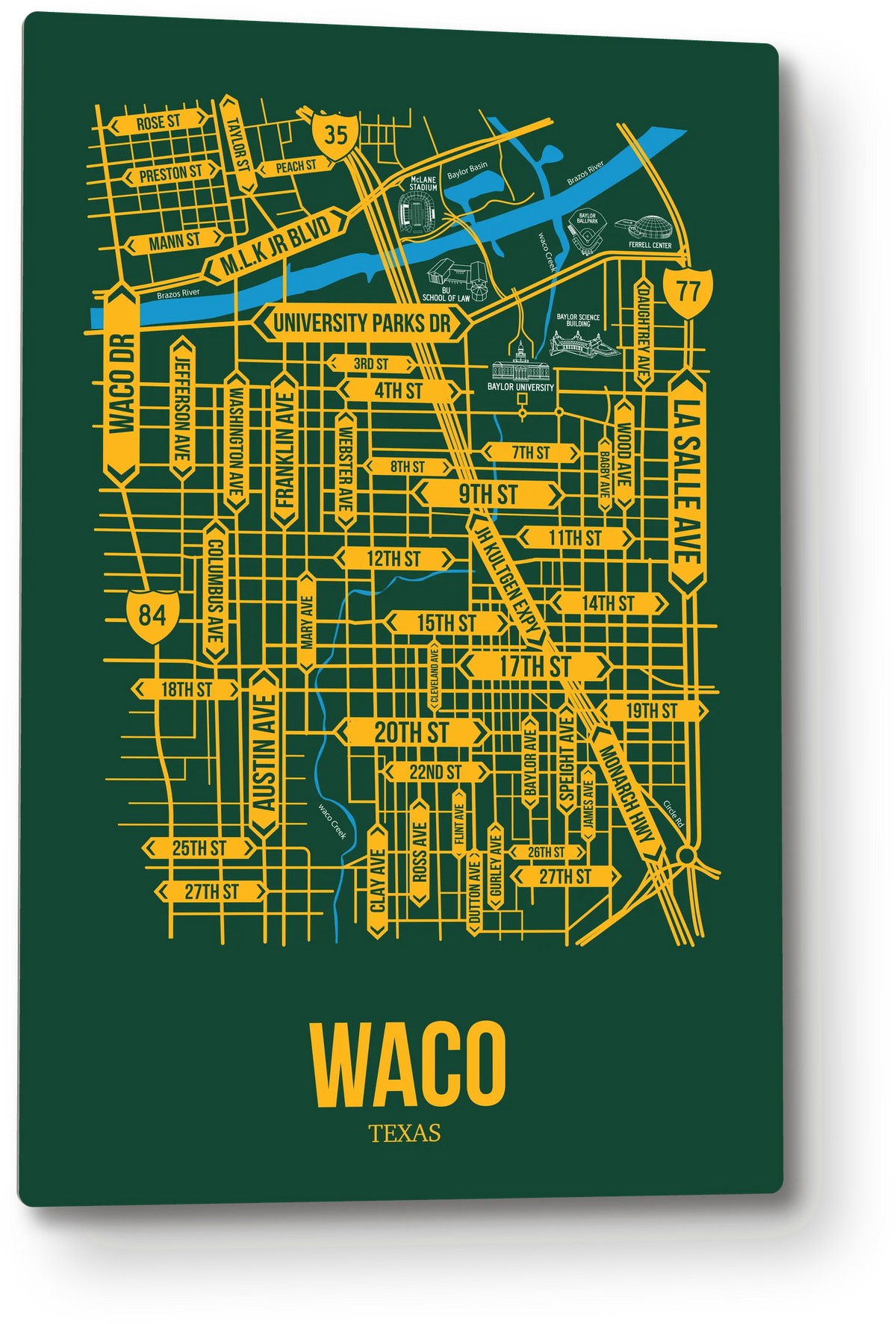 Waco, Texas street map