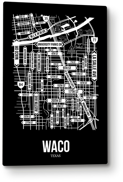 Waco, Texas street map