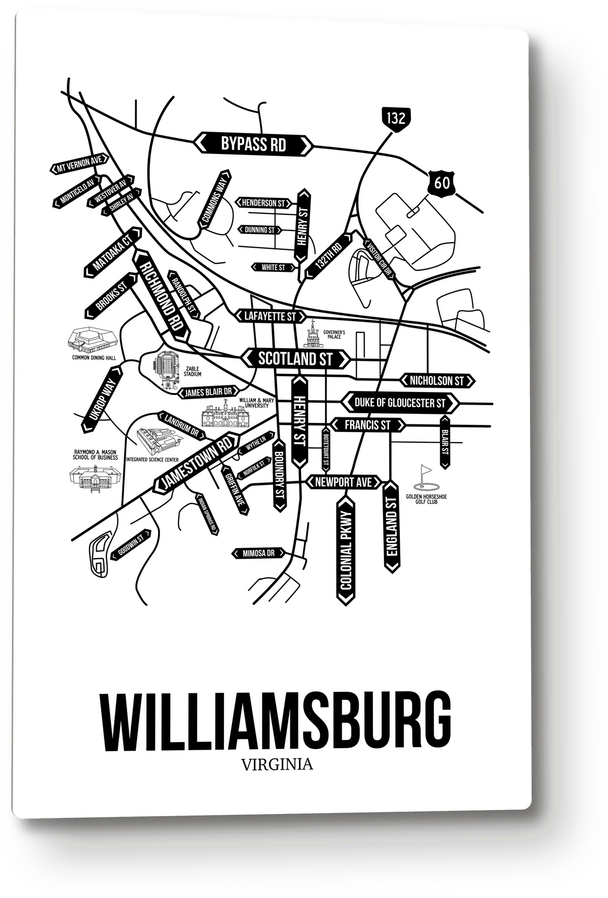 Williamsburg, Virginia street map