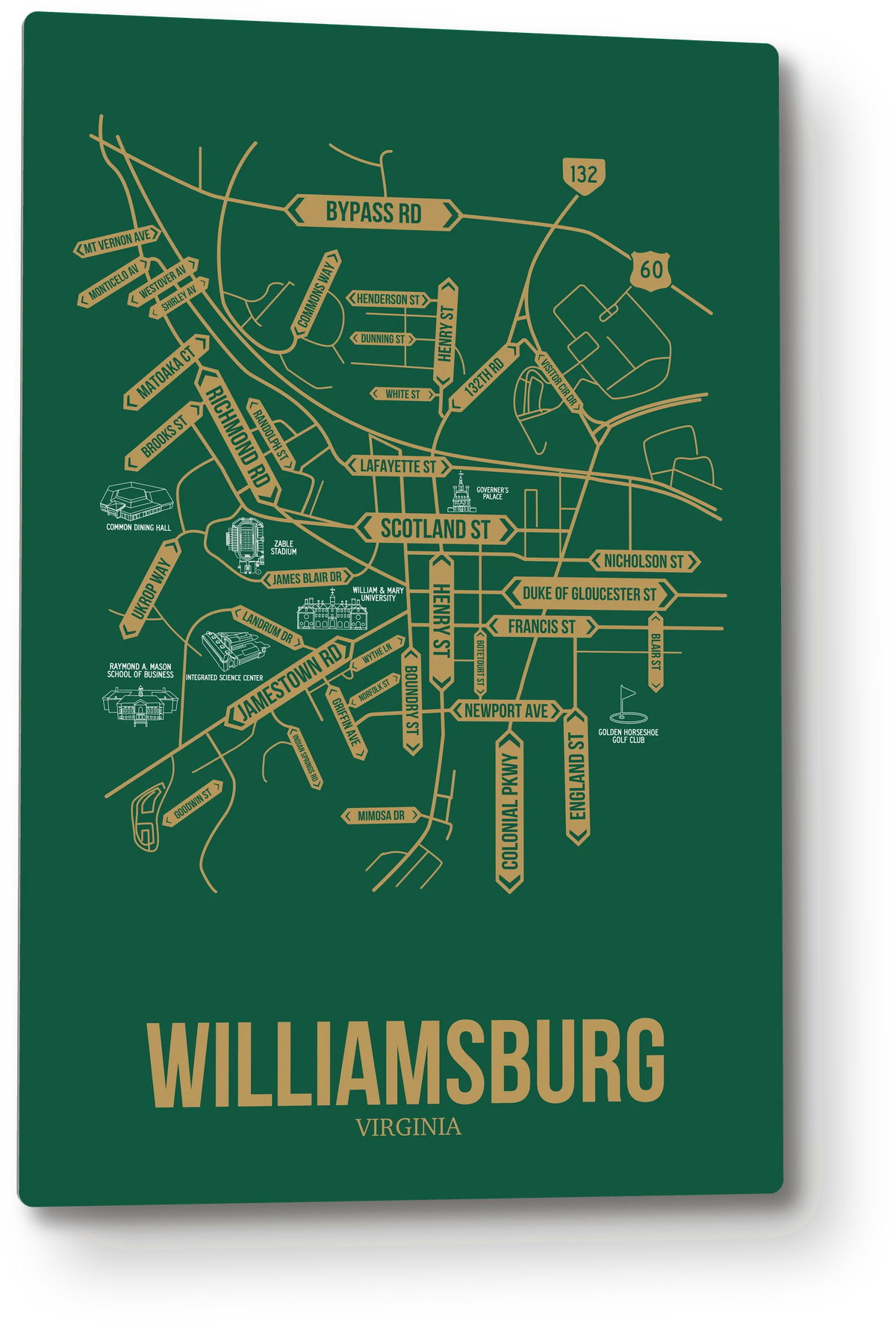 Williamsburg, Virginia street map