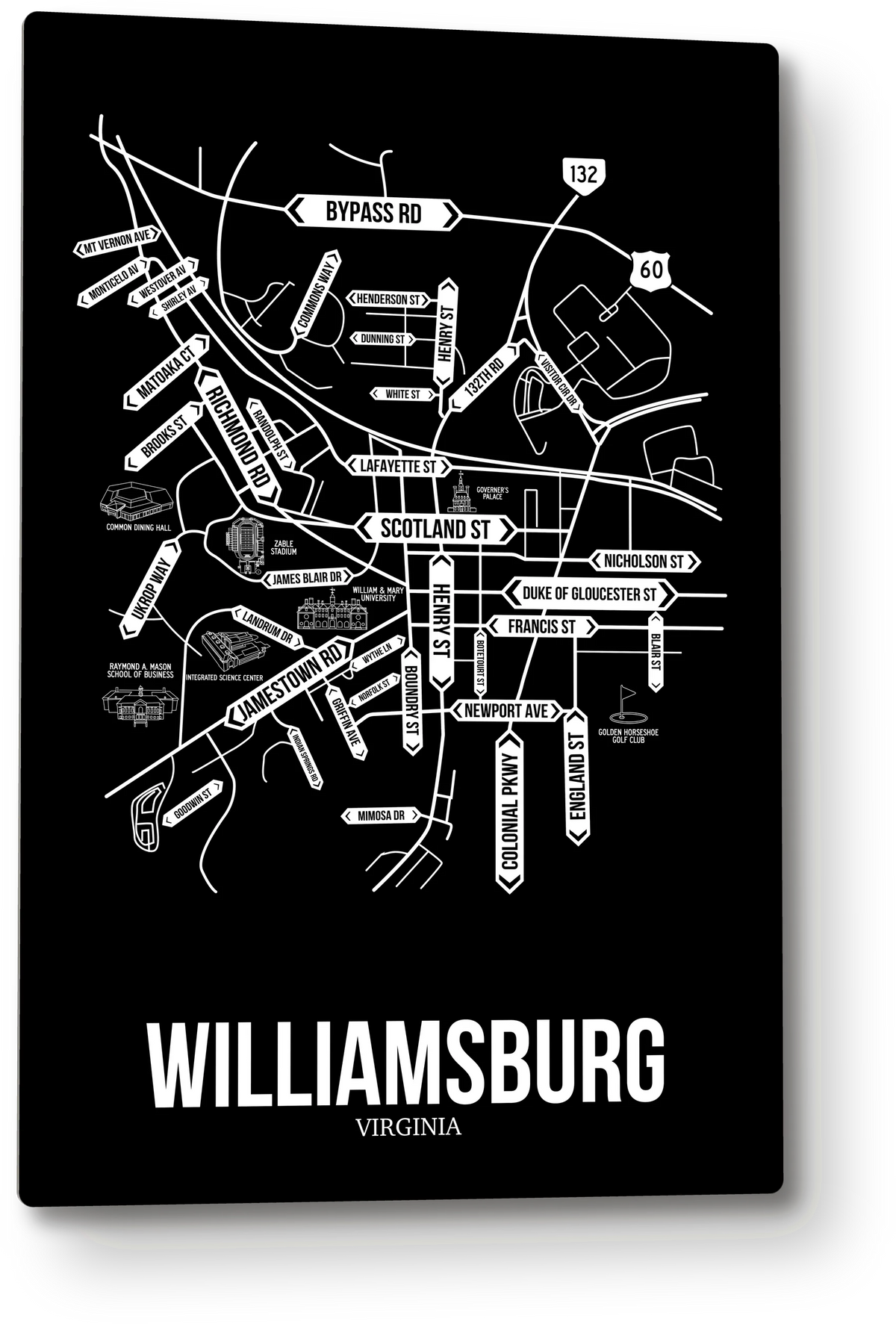 Williamsburg, Virginia street map