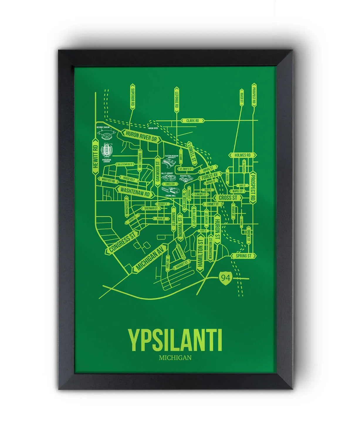 Ypsilanti, Michigan street map