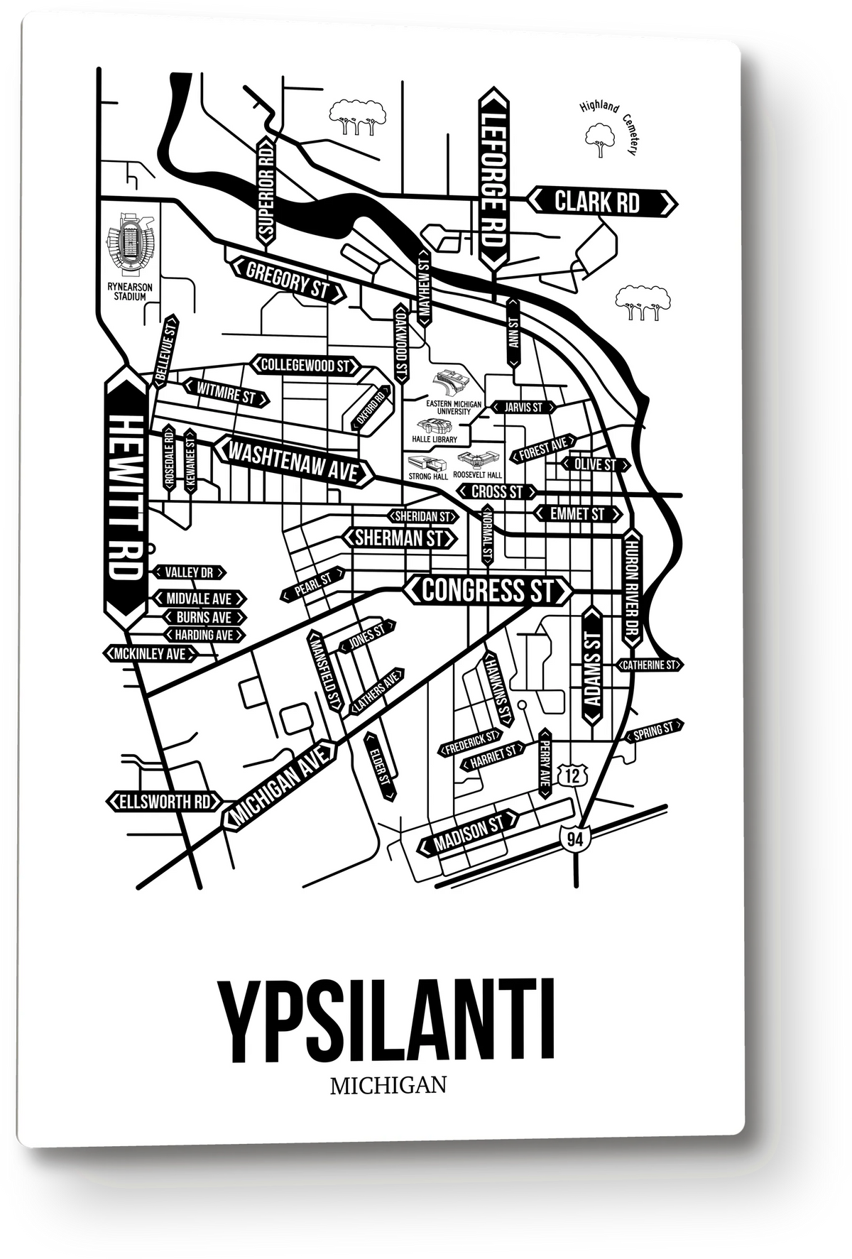 Ypsilanti, Michigan street map