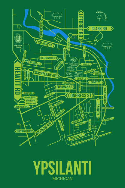 Ypsilanti, Michigan street map