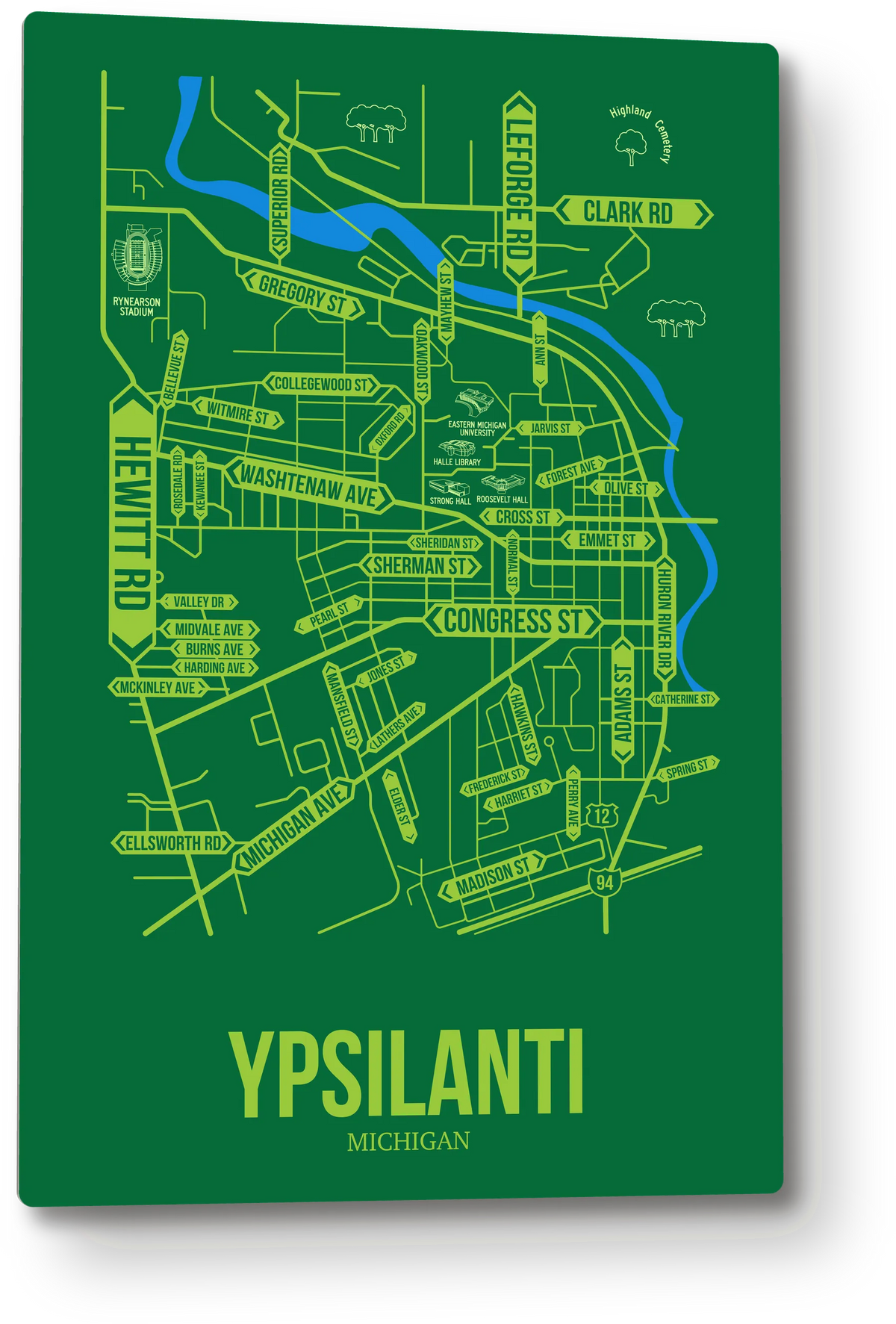 Ypsilanti, Michigan street map