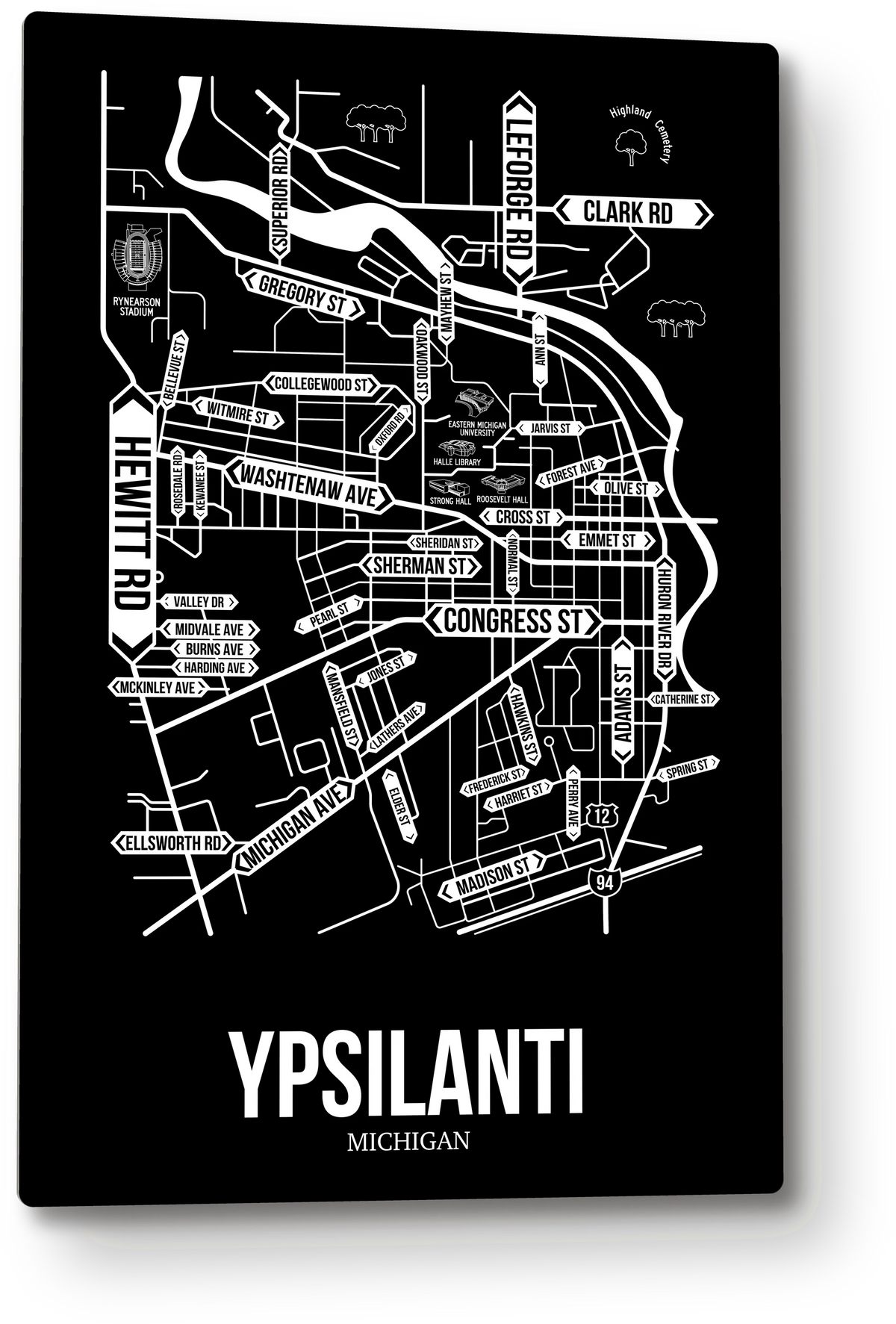 Ypsilanti, Michigan street map
