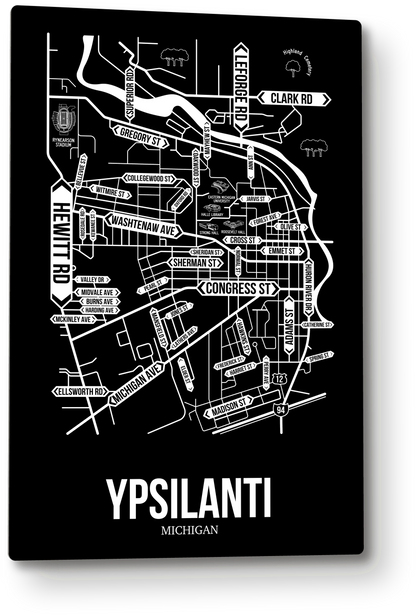 Ypsilanti, Michigan street map